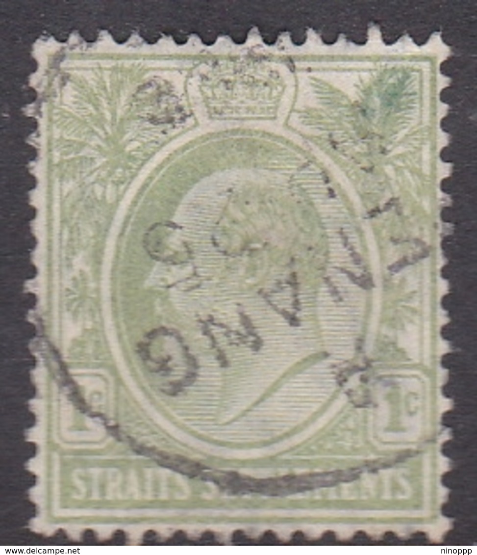 Malaysia-Straits Settlements SG 152 1910 King Edward VII, 1c Blue Green, Used - Straits Settlements