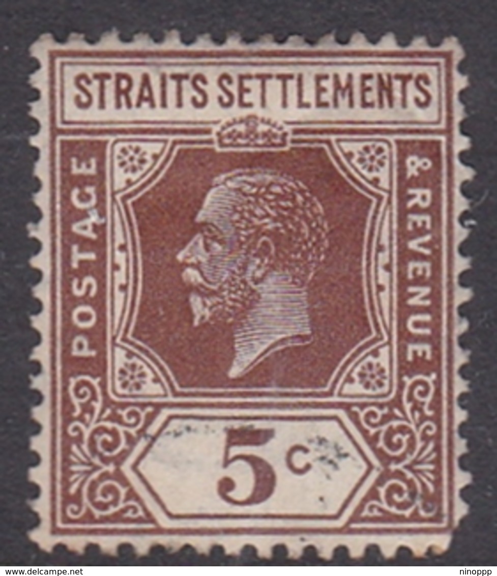 Malaysia-Straits Settlements SG 226 1932 King George V, 5c Brown, Mint Never Hinged, Short Perf - Straits Settlements