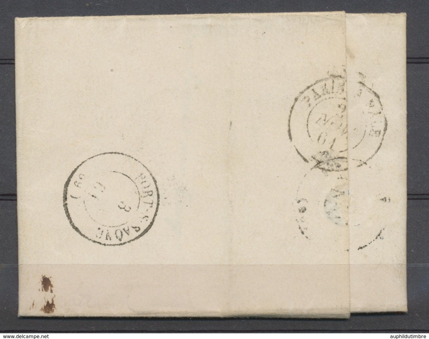 1861 Lettre Taxe 30c Obl CAD Type 15 Lyon CAMP DE SATHONAY SUP. P3876 - 1849-1876: Période Classique