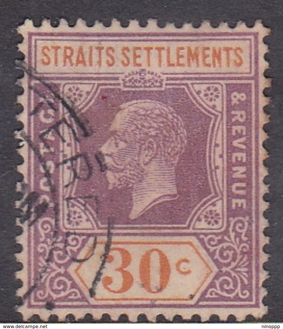Malaysia-Straits Settlements SG 235 1921 King George V, 30c Dull Purple And Orange, Used - Straits Settlements