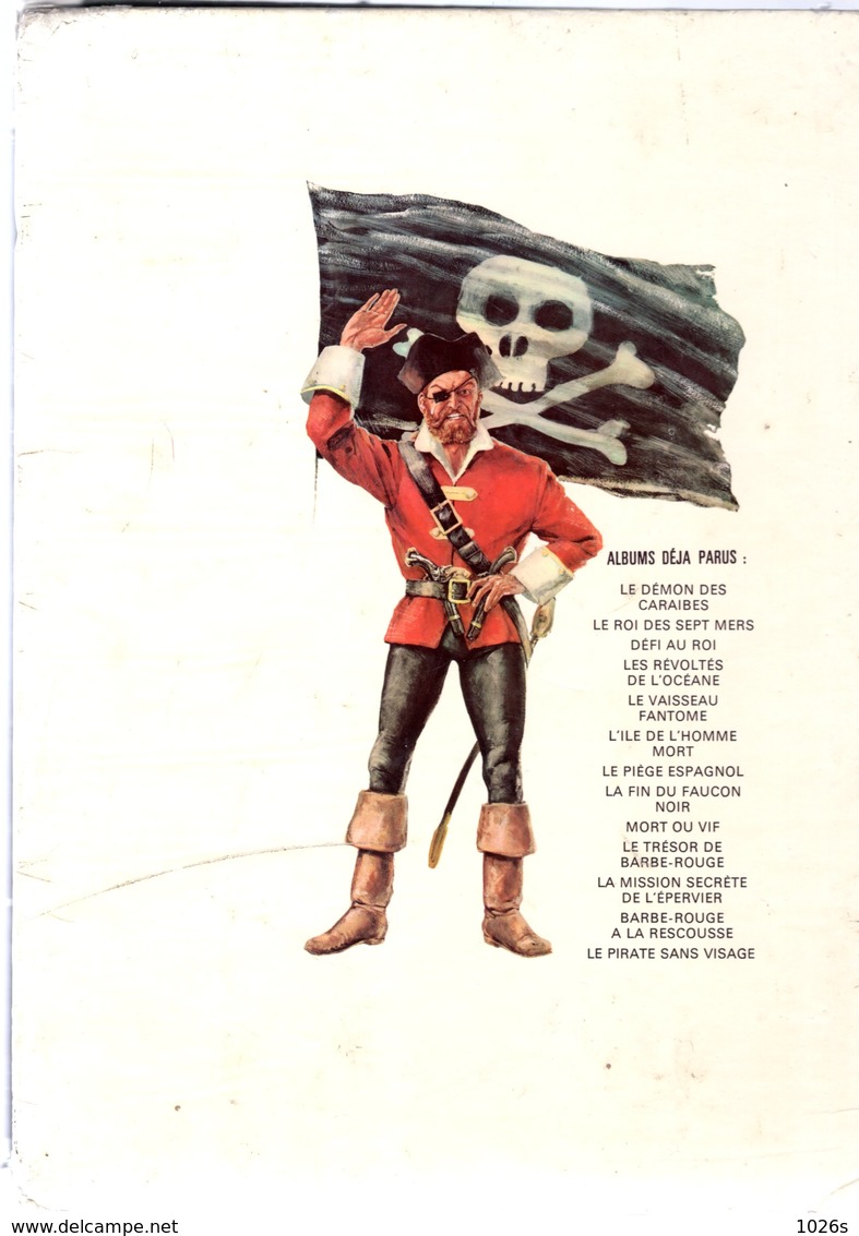 B.D.BARBE ROUGE  - LE PIRATE SANS VISAGE - E.O.1972 - Barbe-Rouge