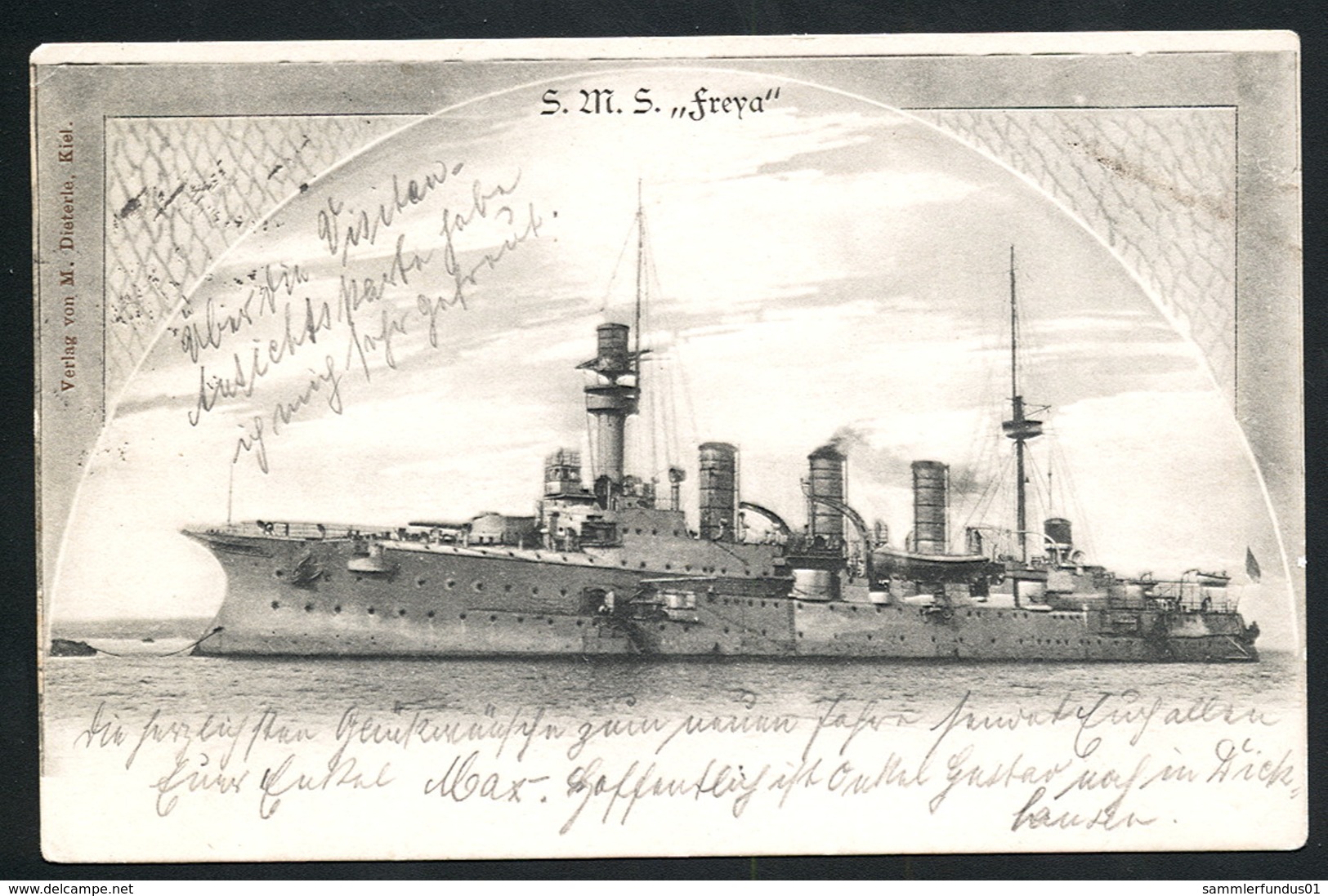 AK/CP Kaiserliche Marine  SMS Freya     Gel/circ. 1900   Erhaltung/Cond. 2-  Nr. 00470 - Guerre