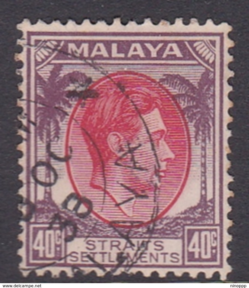 Malaysia-Straits Settlements SG 288 1937 King George VI, 40c Scarlet And Dull Purple, Used - Straits Settlements