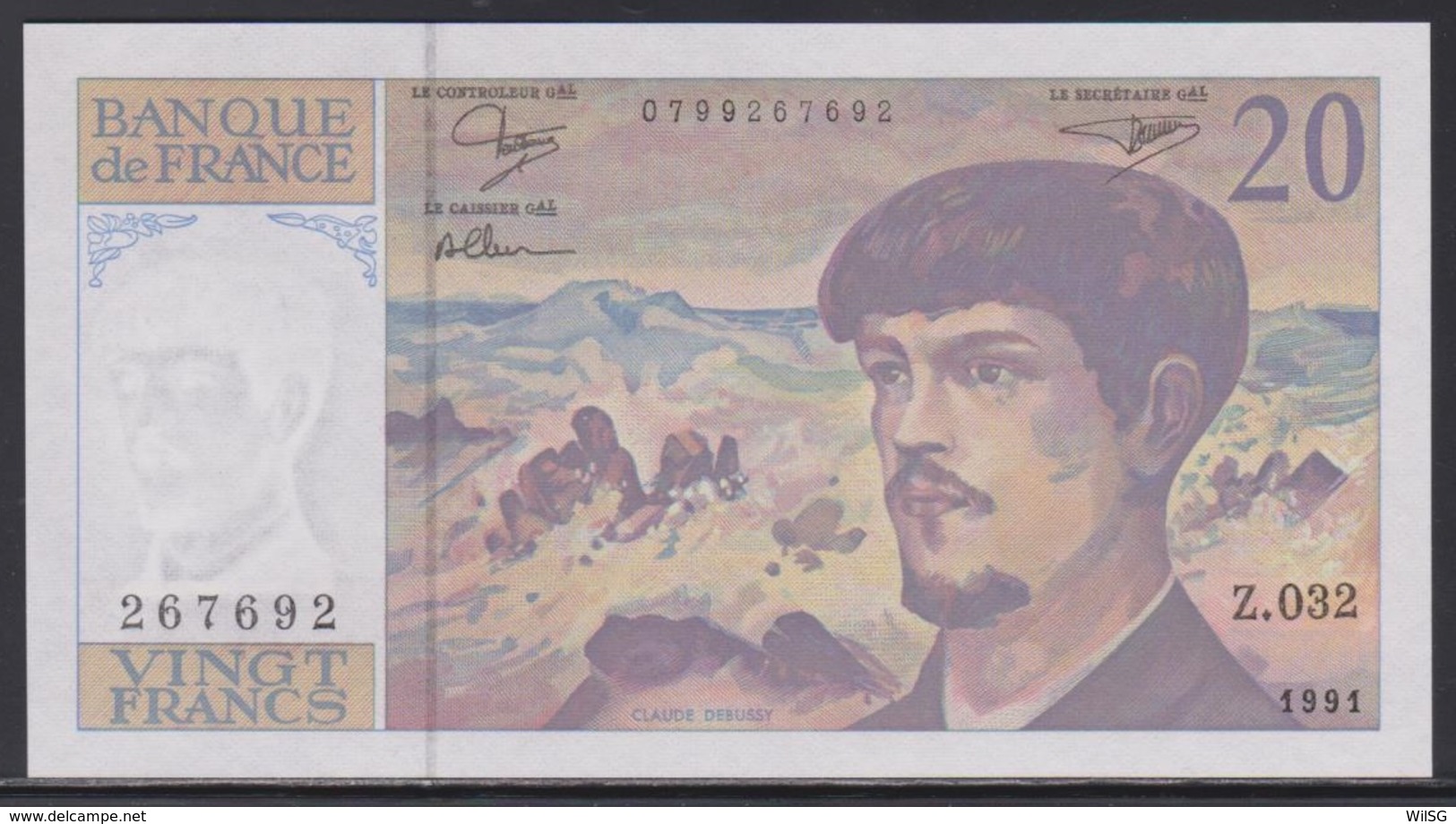 France 20 Francs 1991 UNC - 20 F 1980-1997 ''Debussy''