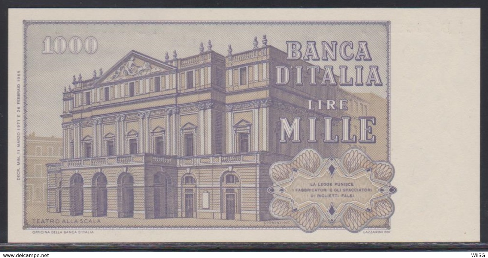 Italia 1000 Lire 11.03.1971 UNC - 1000 Lire