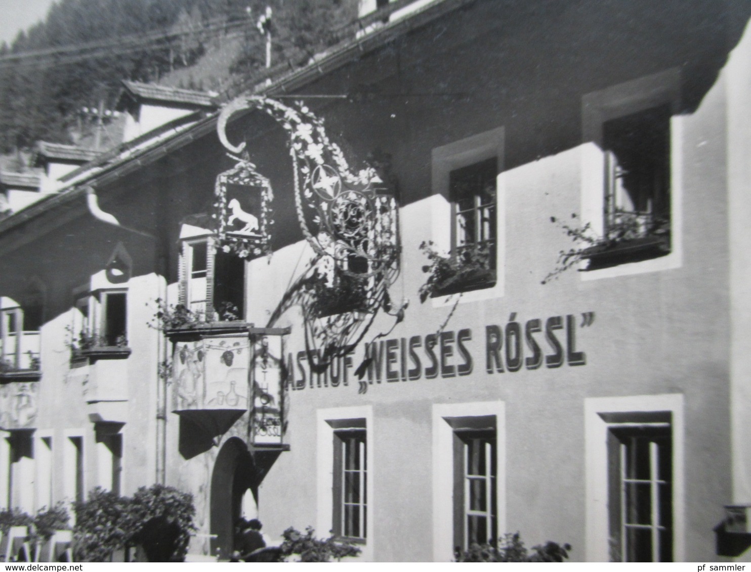 AK Ca. 1930er Jahre Gasthof Weisses Rössl Gries Am Brenner. Deutschlands Südgrenze - Hotels & Restaurants