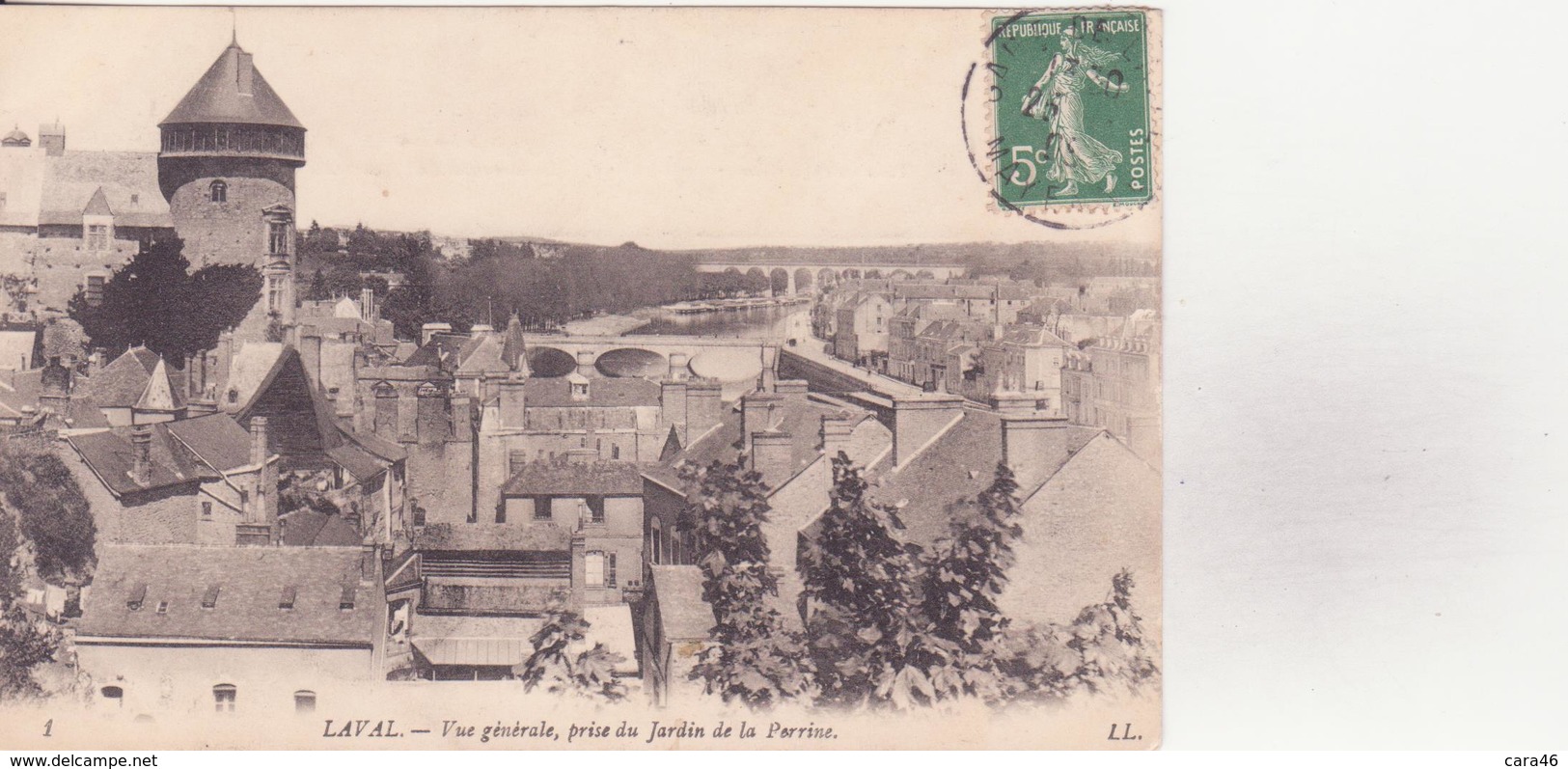 CPA -  1. LAVAL - Vue Générale Prise Du Jardin De La Perrine - Laval