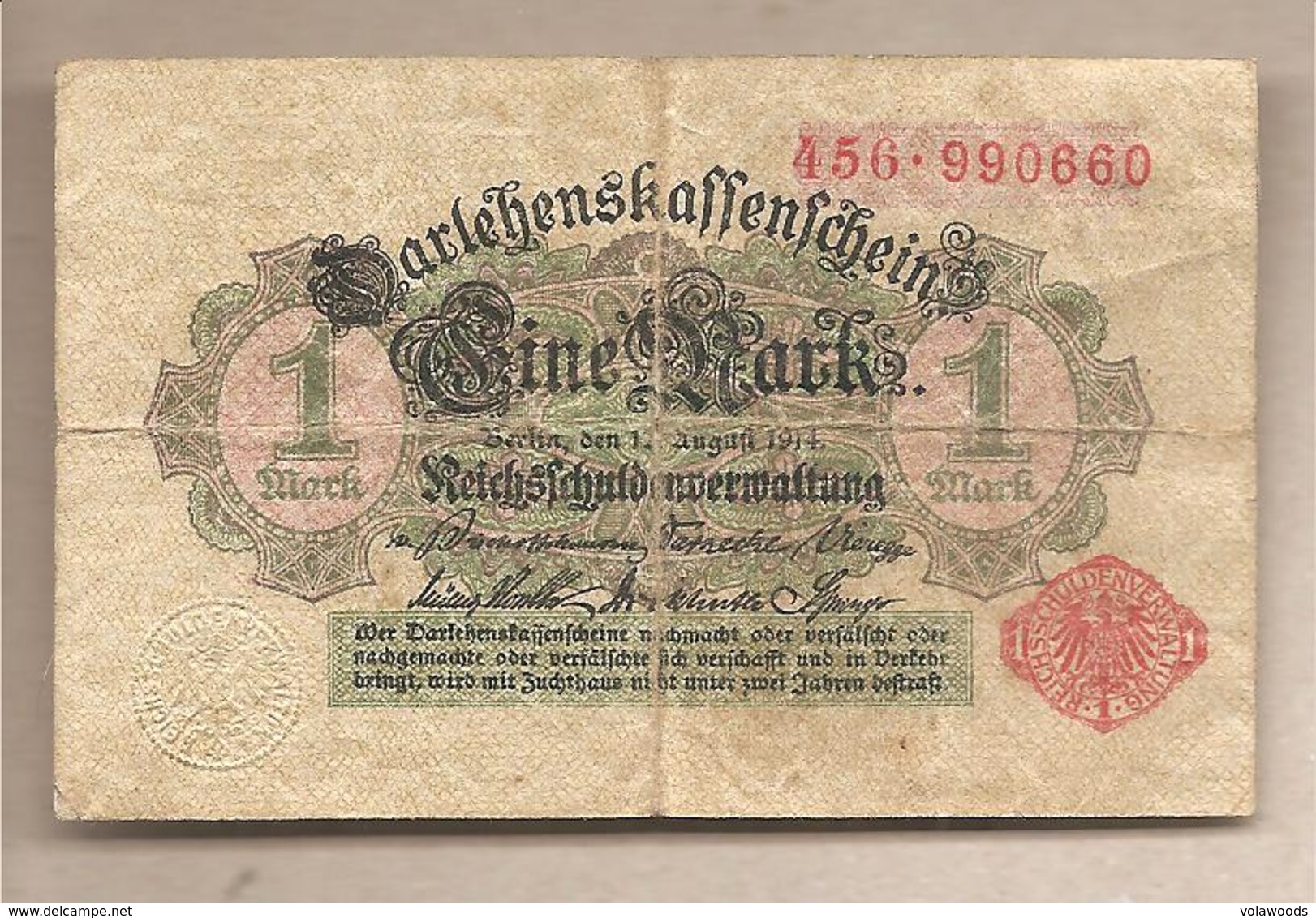 Germania - Banconota Circolata Da 1 Marco  P-51 - 1914 - Altri & Non Classificati