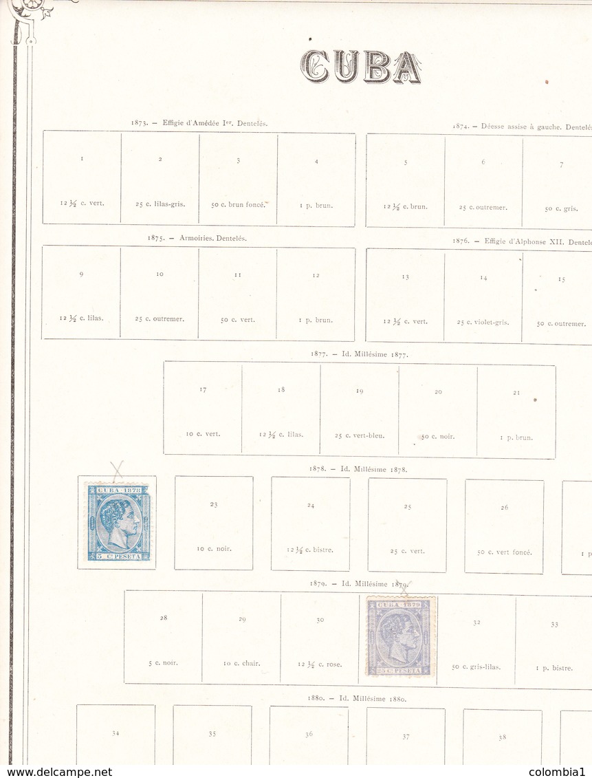 CUBA Timbres Anciens ET Timbres Pour Imprimés Et  à Partir De 1878 Sur Feuilles D'album - Used Stamps