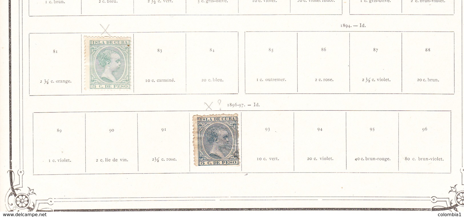 CUBA Timbres Anciens ET Timbres Pour Imprimés Et  à Partir De 1878 Sur Feuilles D'album - Used Stamps