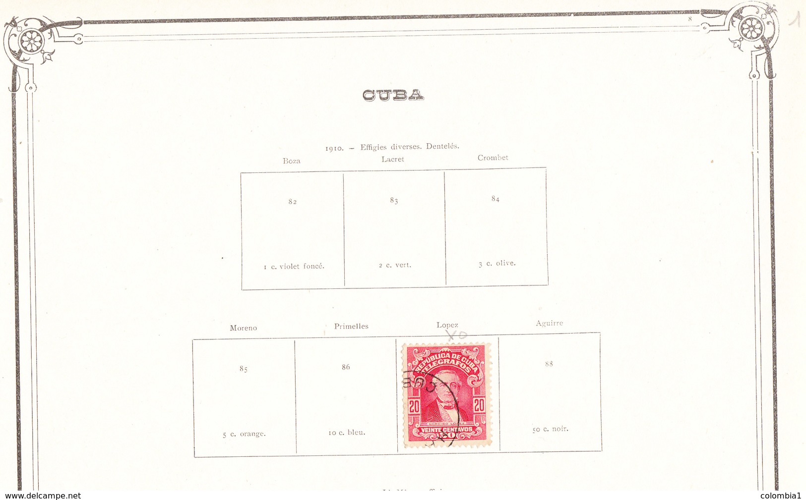 CUBA Timbres Anciens ET Timbres Pour Imprimés Et  à Partir De 1878 Sur Feuilles D'album - Usados