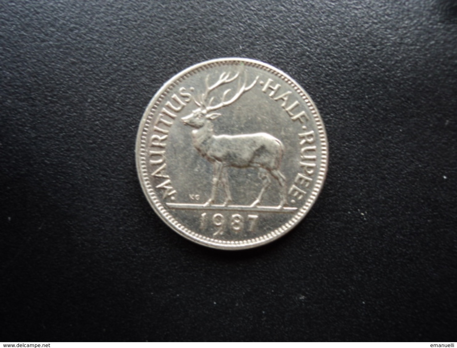 MAURICE (île) : 1/2 RUPEE  1987    KM 54     SUP+ (non Circulé) - Mauricio