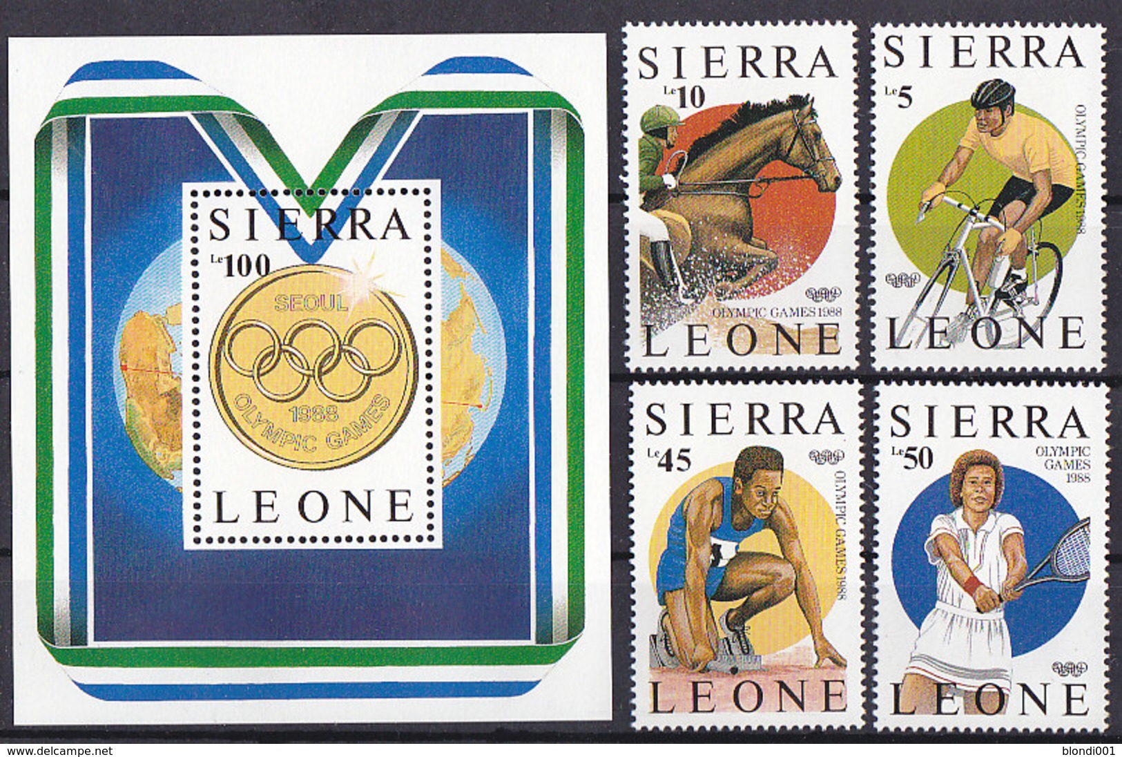 Olympics 1988 - Medal - SIERRA LEONE - S/S+Set MNH - Ete 1988: Séoul