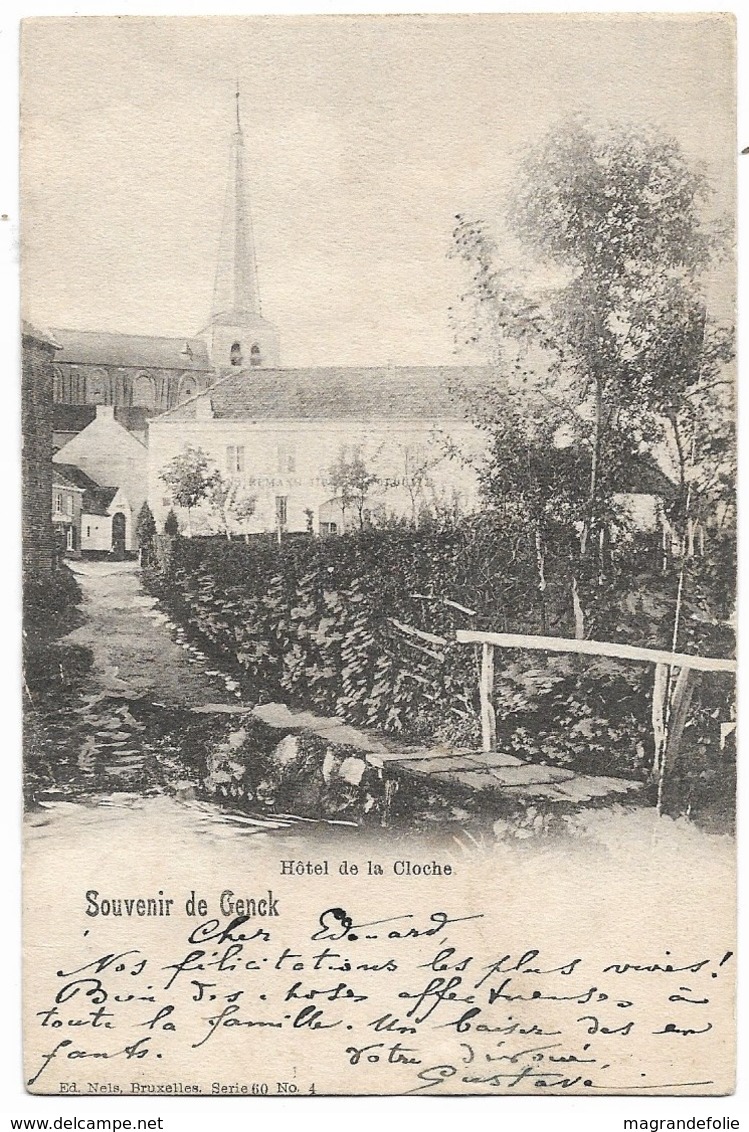 CPA PK  SOUVENIR DE GENCK   HOTEL DE LA CLOCHE - Autres & Non Classés