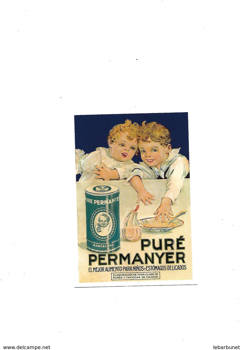 Carte Postale Pub Puré   Permanyer - Pubblicitari