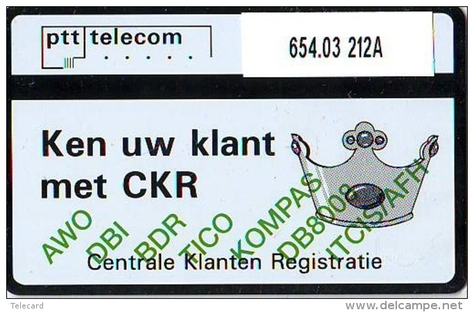 Telefoonkaart  LANDIS&amp;GYR NEDERLAND * RCZ.654.03  212a * Ken Uw Klant Met CKR  * TK * ONGEBRUIKT * MINT - Privé