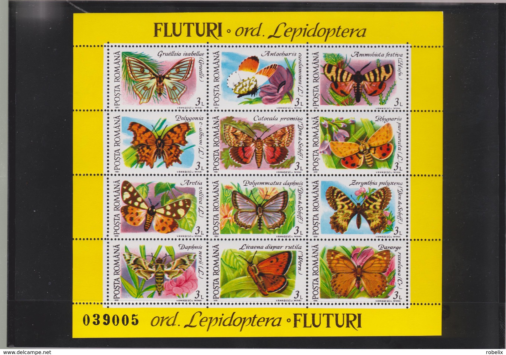 ROMANIA 1991    Butterflies- Papillons - Schmetterlinge - 2 Sheetlets With 12 Val  MNH** - Farfalle