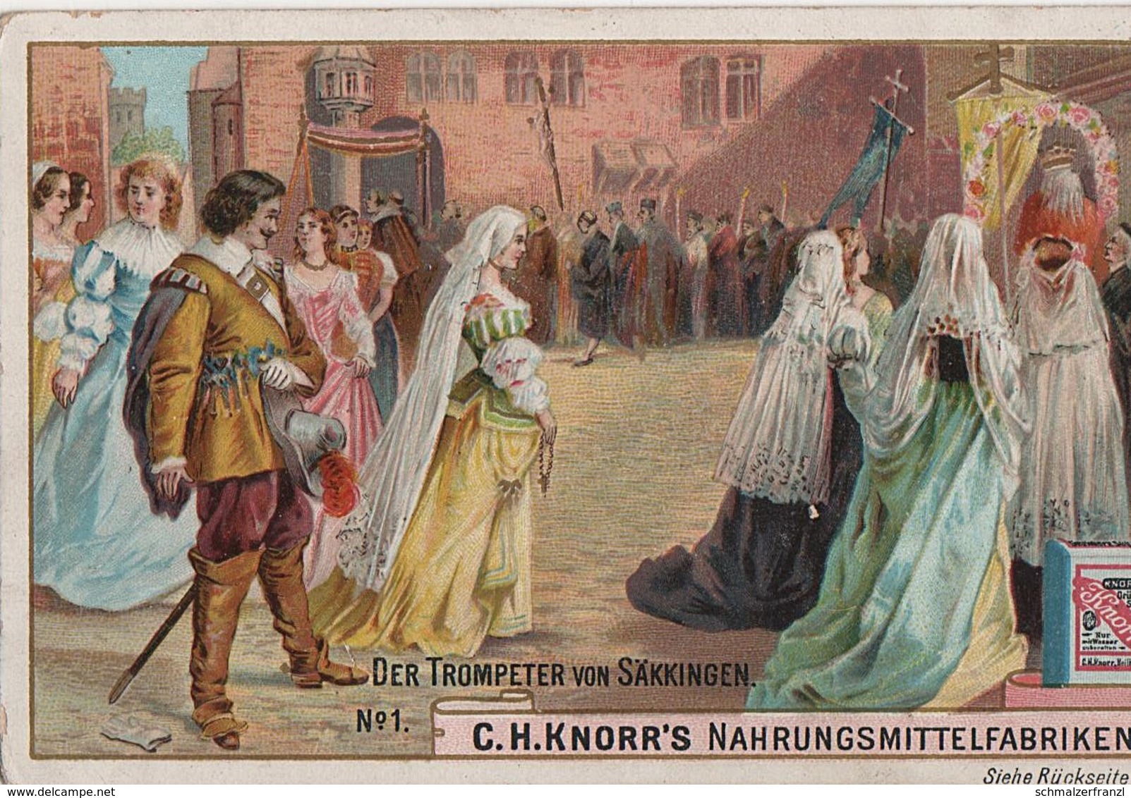 Sammelbild Knorr 's Der Trompeter Von Säkkingen Bild No 1 Werner Kirchhof Margaretha Schwarzwald - Sonstige & Ohne Zuordnung