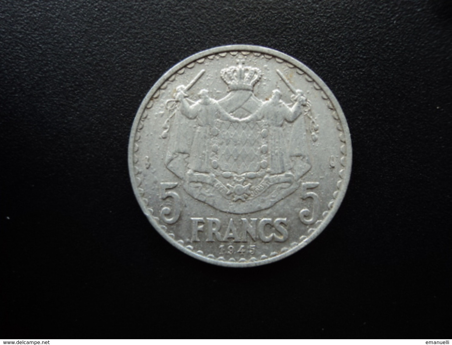 MONACO : 5 FRANCS  1945   KM 122    SUP - 1922-1949 Louis II