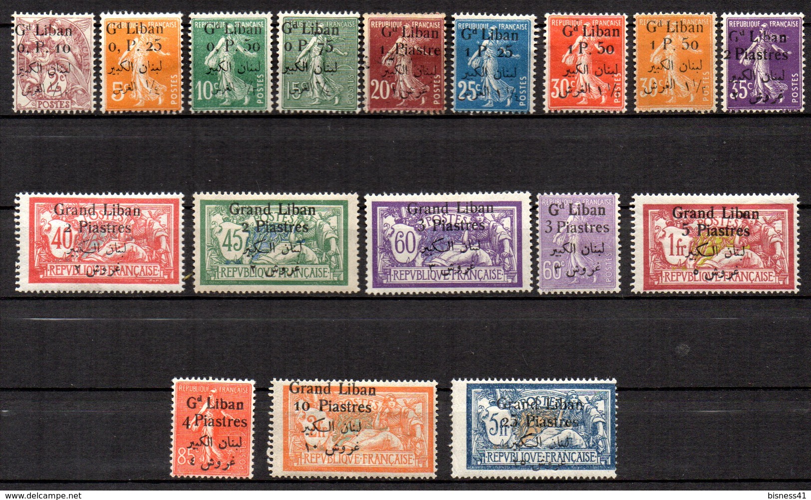 Col41  Grand Liban N° 22 à 38  Neuf  X MH  Cote : 178,00 Euro - Unused Stamps