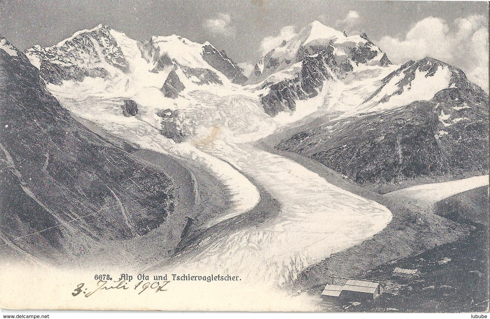 Alp Ota Und Tschiervagletscher           1907 - Tschierv