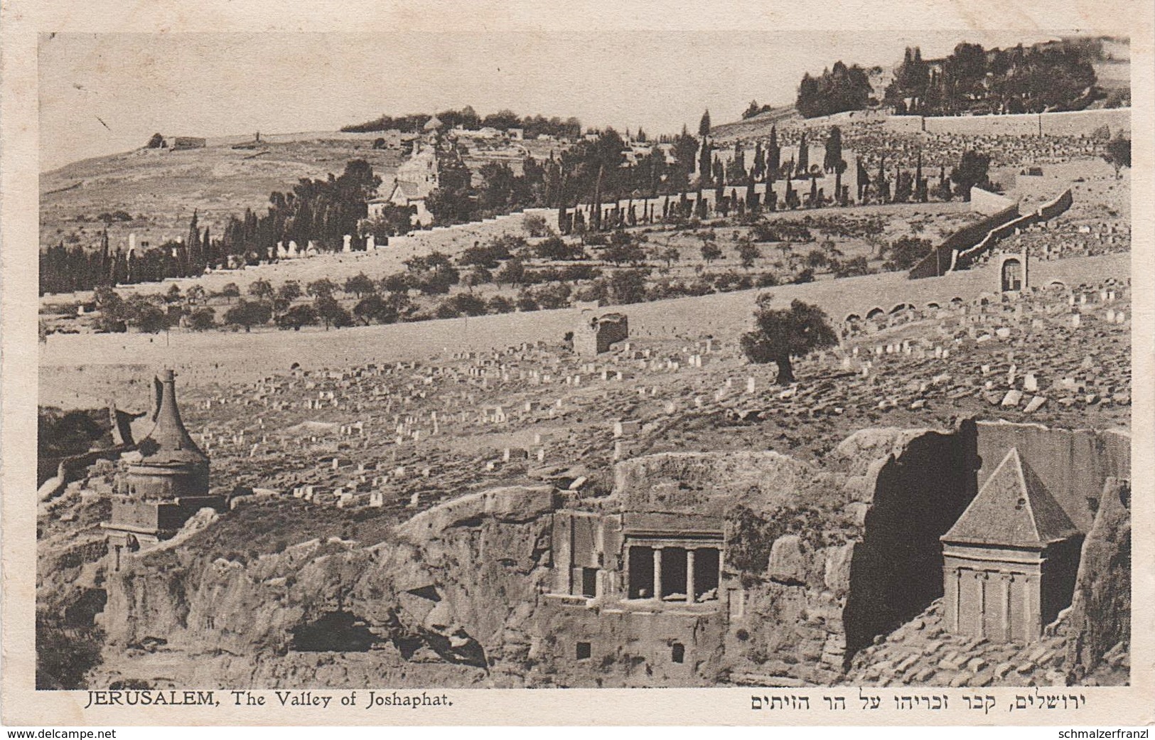 AK Jerusalem ירושלים Al Quds القدس Vallée De Josaphat Israel מדינת ישראל دولة إسرائيل Palästina Palestine دولة فلسطين - Palestine