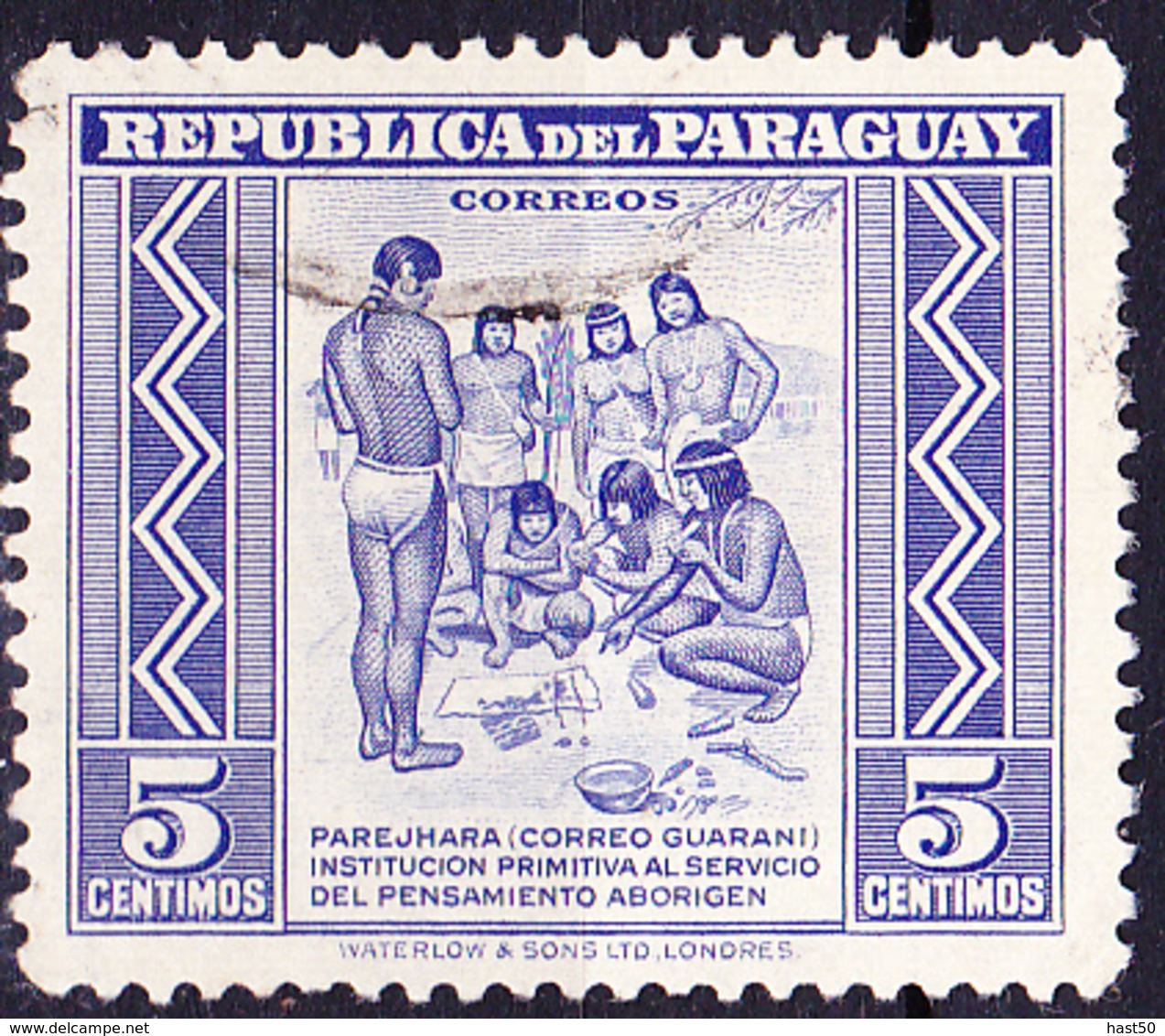 Paraguay - IIndianischer Nachrichtendienst (MiNr: 612) 1946 - Gest Used Obl - Paraguay