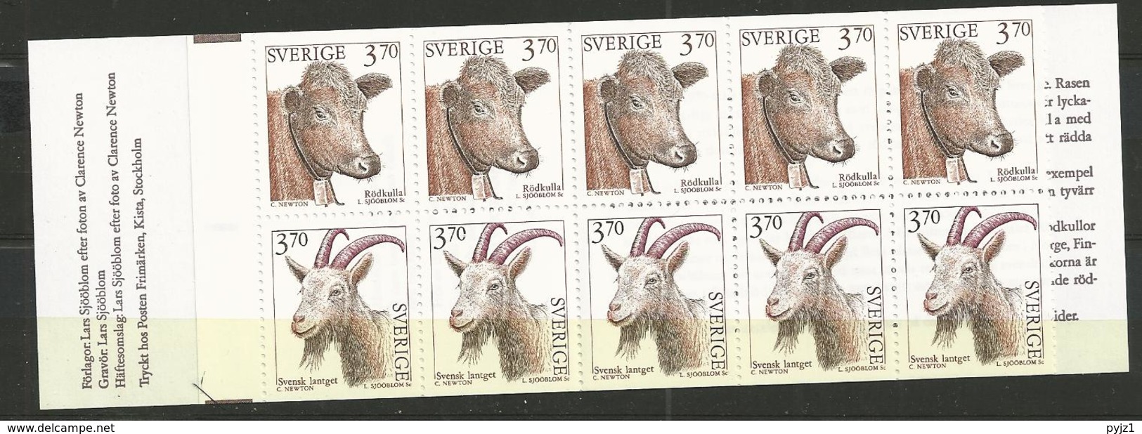 1995 MNH Schweden, Sweden, Sverige, Booklet, Postfris - 1981-..