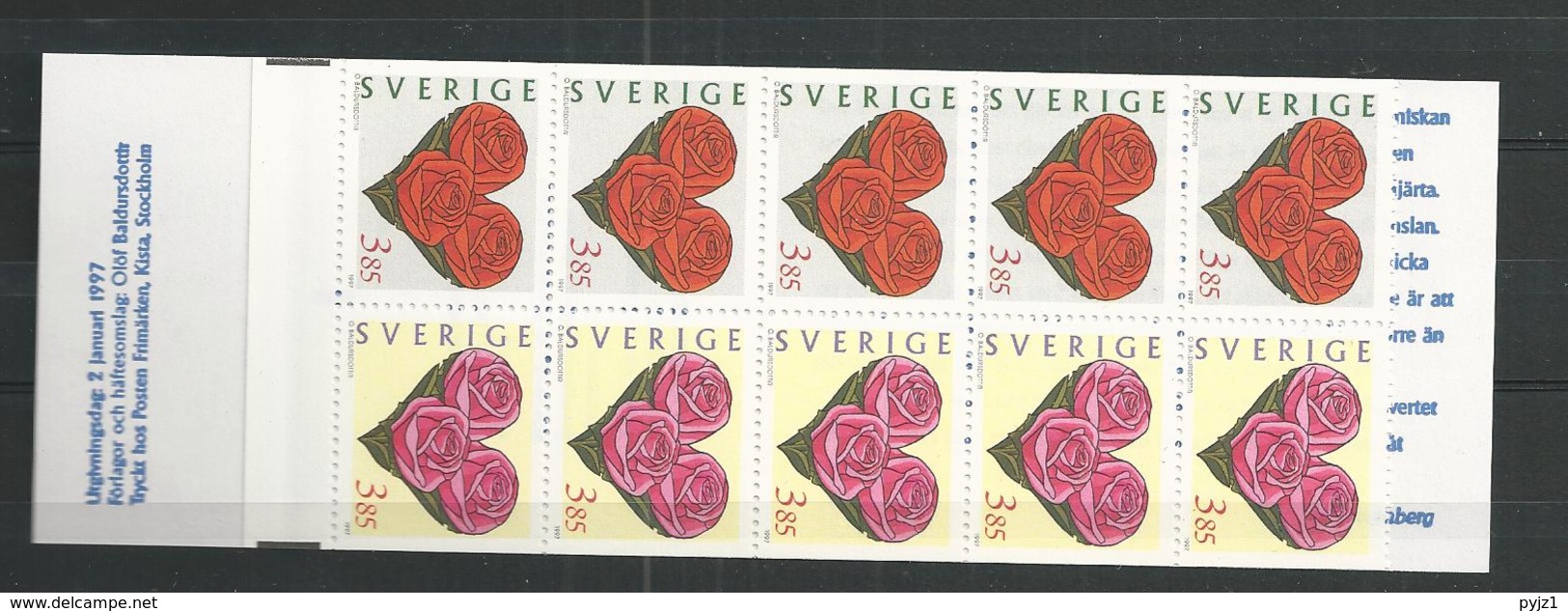 1997 MNH Schweden, Sweden, Sverige, Booklet, Postfris - 1981-..