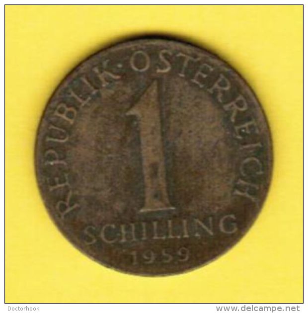 AUSTRIA   1 SCHILLING 1959 (KM # 2886) #5164 - Austria