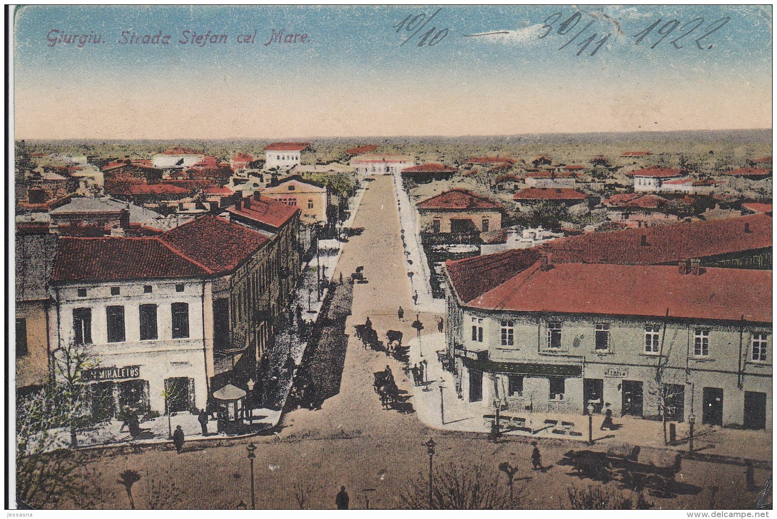 AK - GIURGIU -  Teilansicht Mit Str. Stefan Cel Mare 1910 - Rumänien