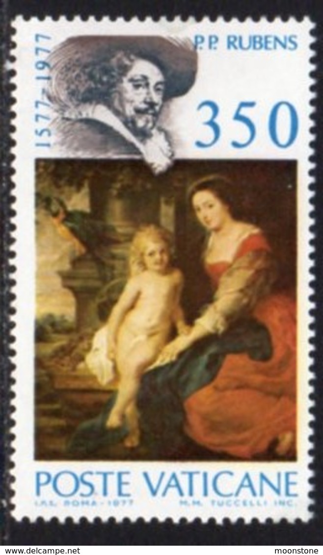 Vatican City 1977 400th Anniversary Of Birth Of Rubens, Painter, MNH, SG 693 (A) - Unused Stamps