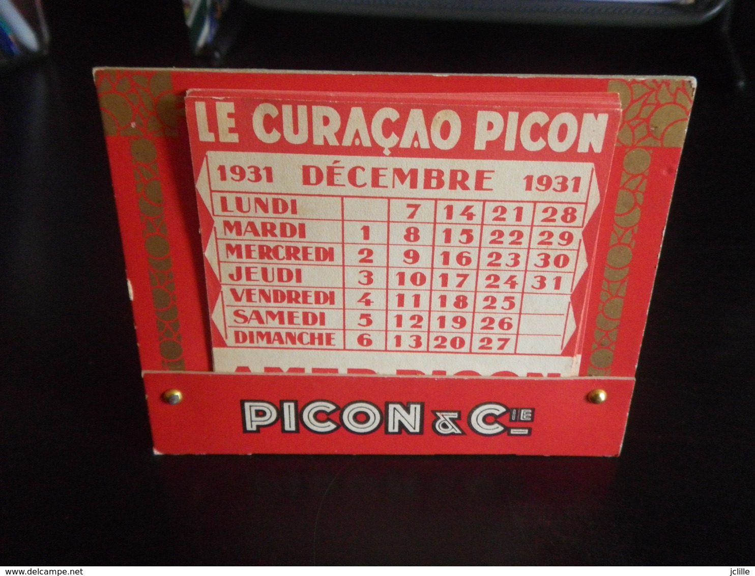 Calendrier 1931 - CURACAO PICON - Small : 1921-40