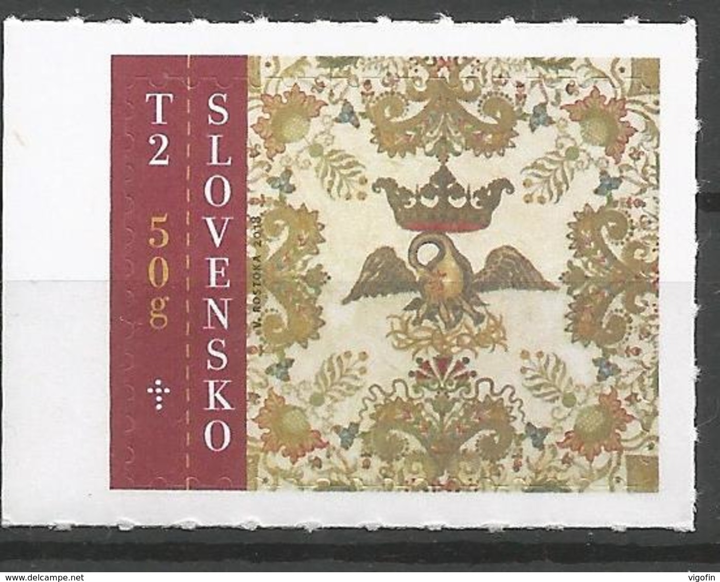 SK 2018-656 Easter 2018: Paraments – Liturgical Textiles  SLOVAKIA, 1 X 1v, MNH - Ungebraucht