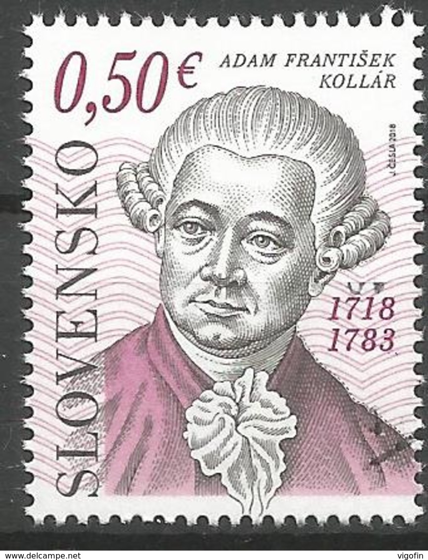 SK 2018-657 Personalities: Adam František Kollár (1718 – 1783)   SLOVAKIA, 1 X 1v, MNH - Nuevos