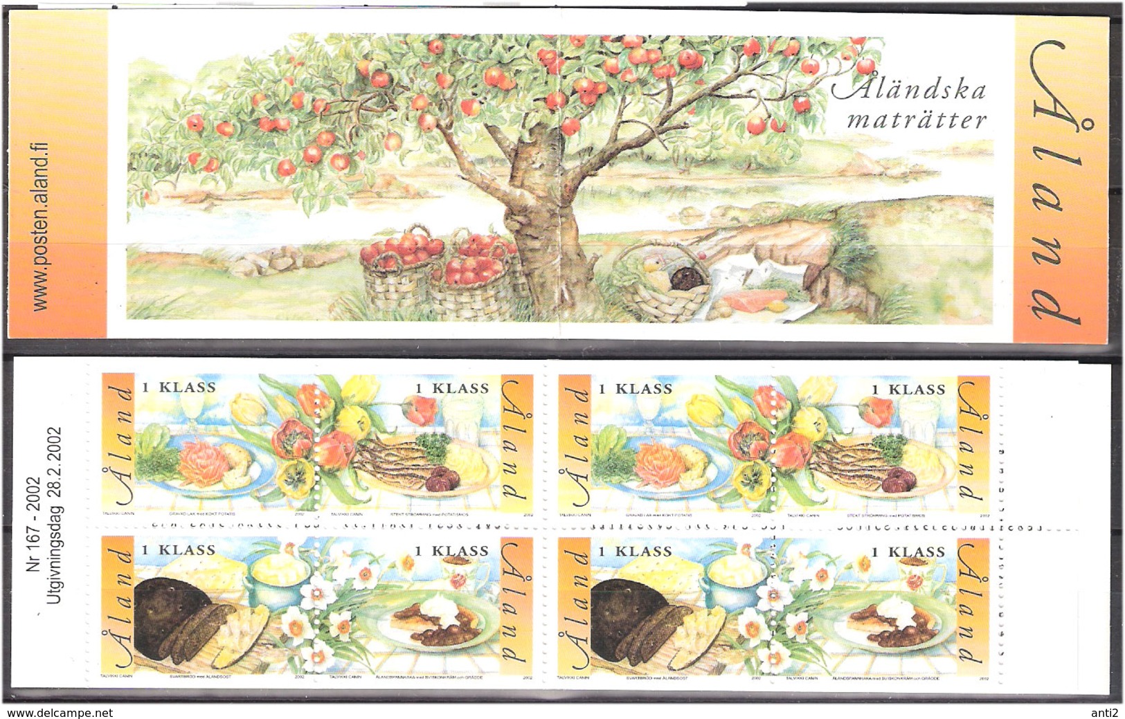 Aland Åland 2002 Åland Food  Mi 203-206 X2 In MH 10 MNH(**) - Aland