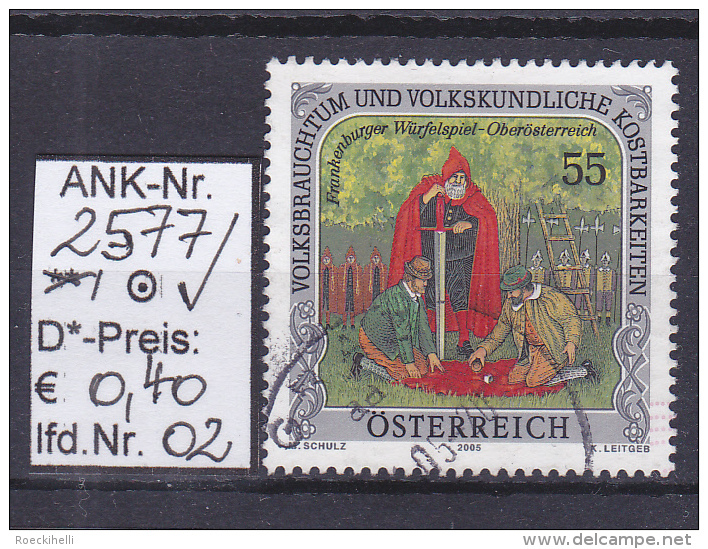 29.7.2005  -  SM  "Volksbrauchtum U. Volkskundl..Frankenb. Würfelsp...."  -  O  Gestempelt  -  Siehe Scan  (2577o 01-04) - Gebraucht