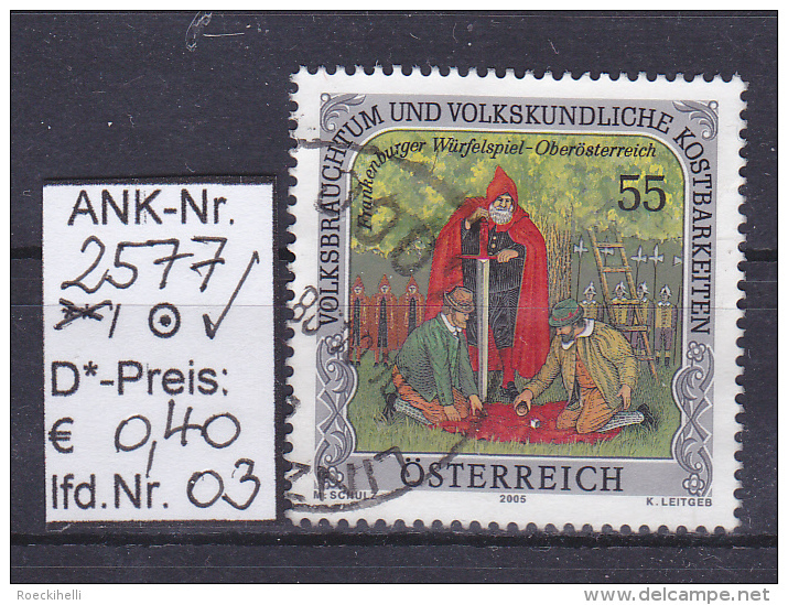 29.7.2005  -  SM  "Volksbrauchtum U. Volkskundl..Frankenb. Würfelsp...."  -  O  Gestempelt  -  Siehe Scan  (2577o 01-04) - Gebraucht