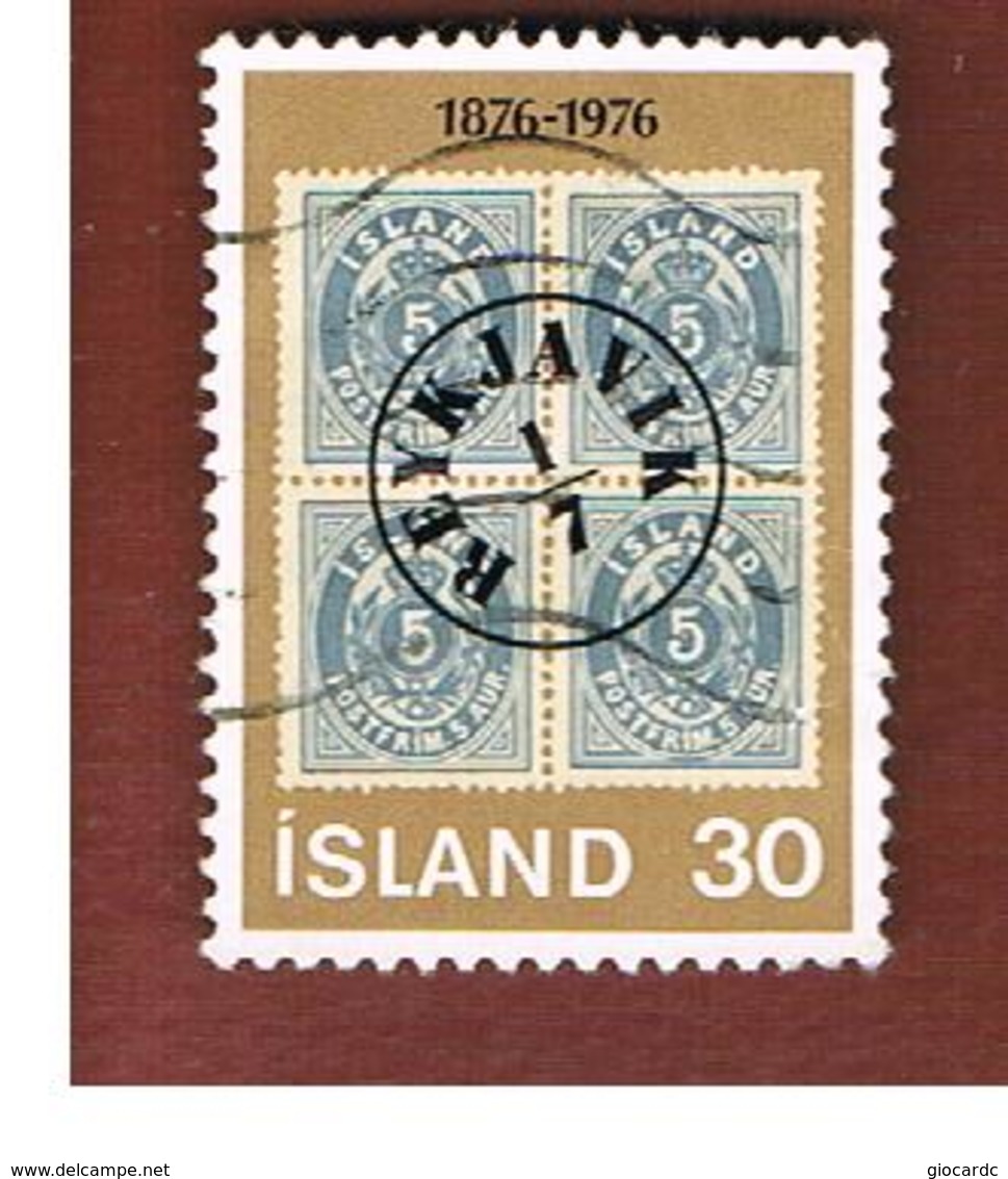 ISLANDA (ICELAND)  -  SG 549 - 1976 AURAR CURRENCY                         -   USED - Usati