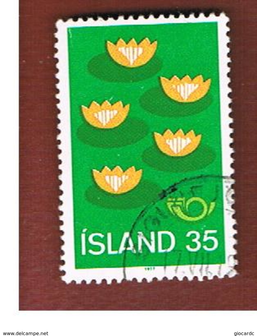 ISLANDA (ICELAND)  -  SG 551 - 1977  NATURE PROTECTION                        -   USED - Usati
