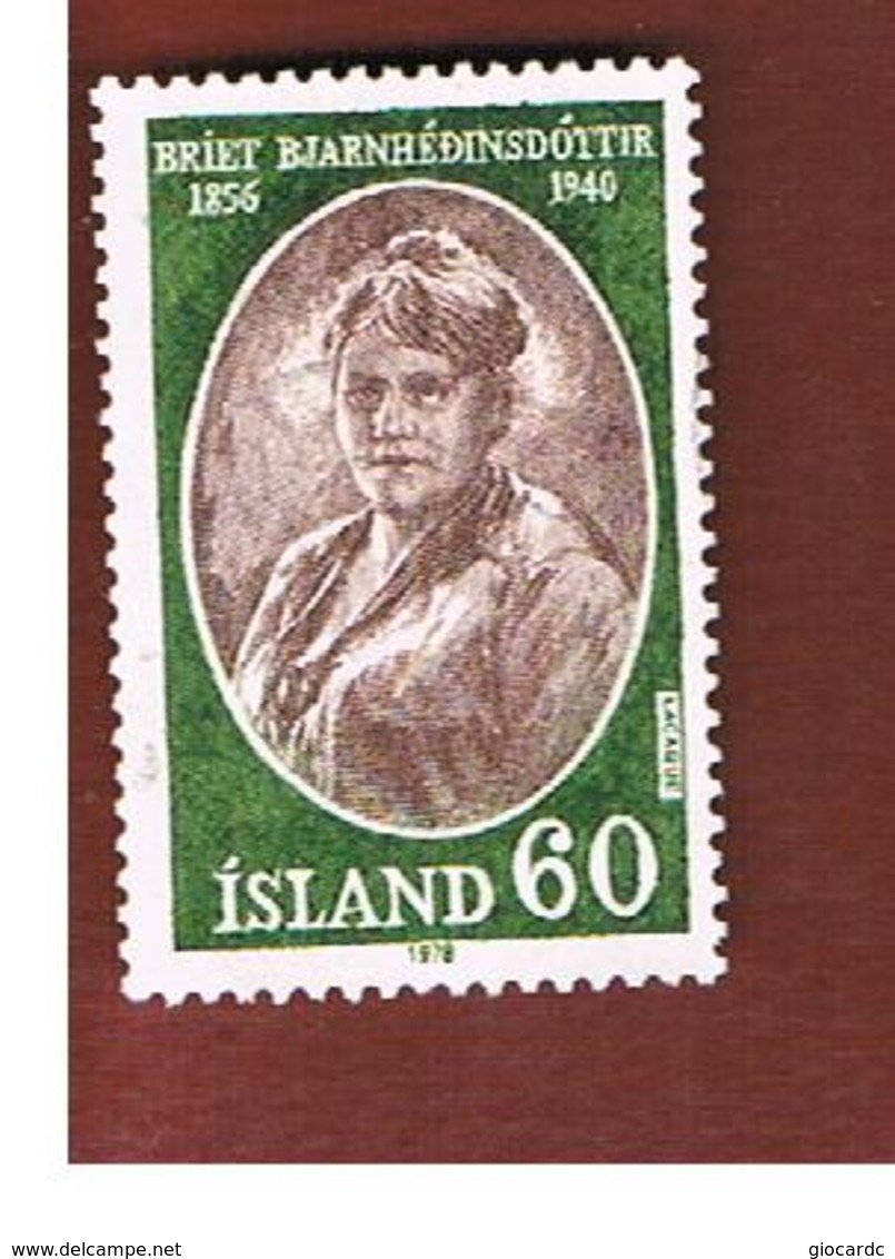 ISLANDA (ICELAND)  -  SG 560 - 1978   SUFFRAGETTE                         -   USED - Usati