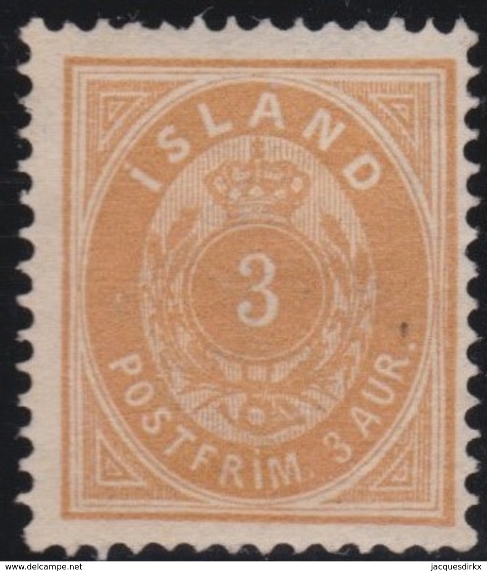 Iceland      .   Yvert    .     12A       .        (*)        .   Geen  Gom   .     /    .     No Gum - Unused Stamps