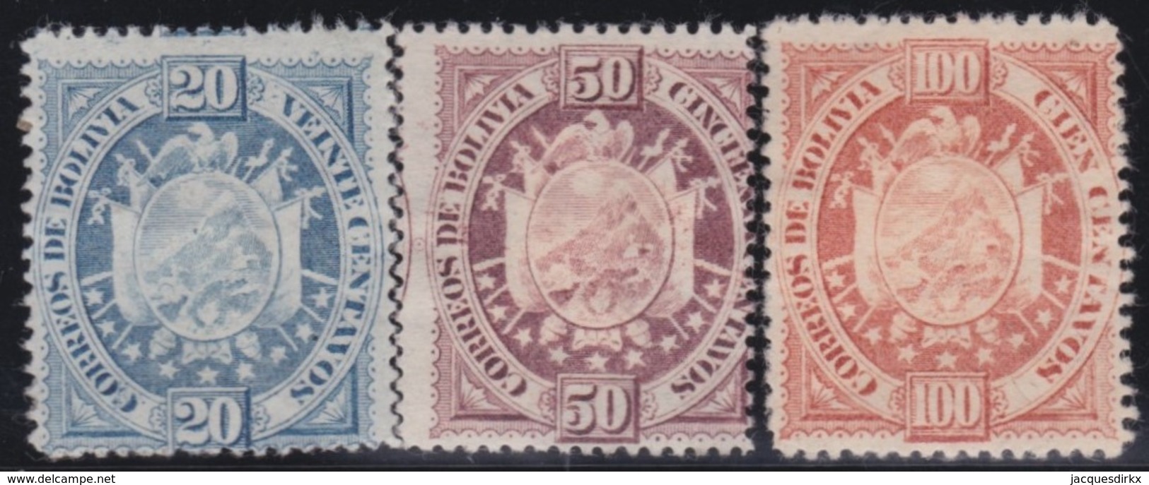 Bolivia       .   Yvert    .   43/45     .       *     .  Ongebruikt    .     /    .     Mint-hinged - Bolivië