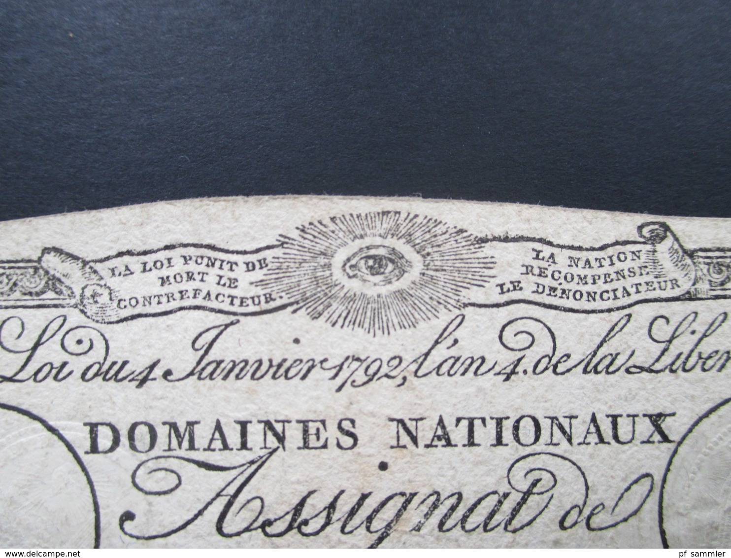 Frankreich Assignat De Vingt - Cinq Sols 4. Janviers 1792. Sie 419e. 25 Sols - ...-1889 Francs Im 19. Jh.