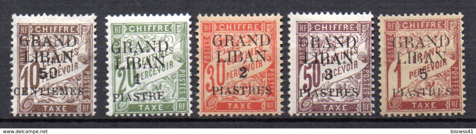 Col41 Grand Liban Taxe N° 1 à 5  Neuf  X MH   Cote 40,00 Euro - Timbres-taxe