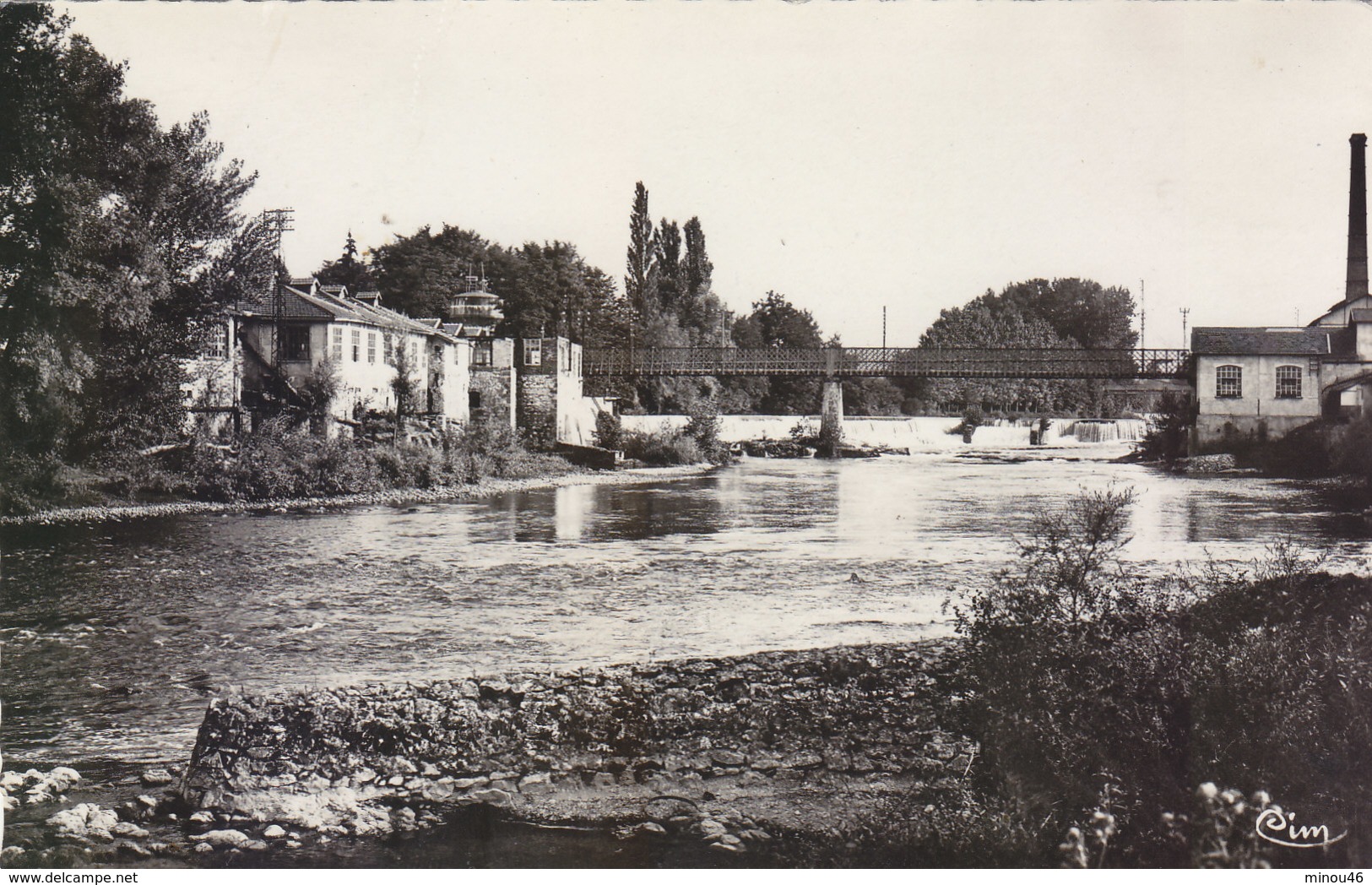 MAZERES :CPSM P.F.ANNEES 50...PONT SUR LE SALAT ET L USINE.T.B.ETAT.PETIT PRIX.COMPAREZ!!! - Autres & Non Classés