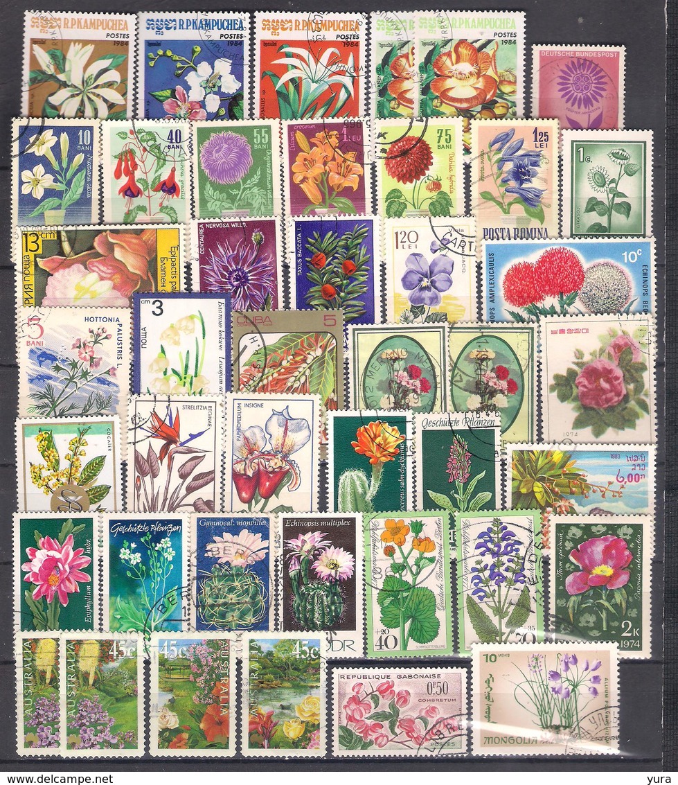 Lot 39  Flowers 64 Different MNH, Used - Sonstige & Ohne Zuordnung