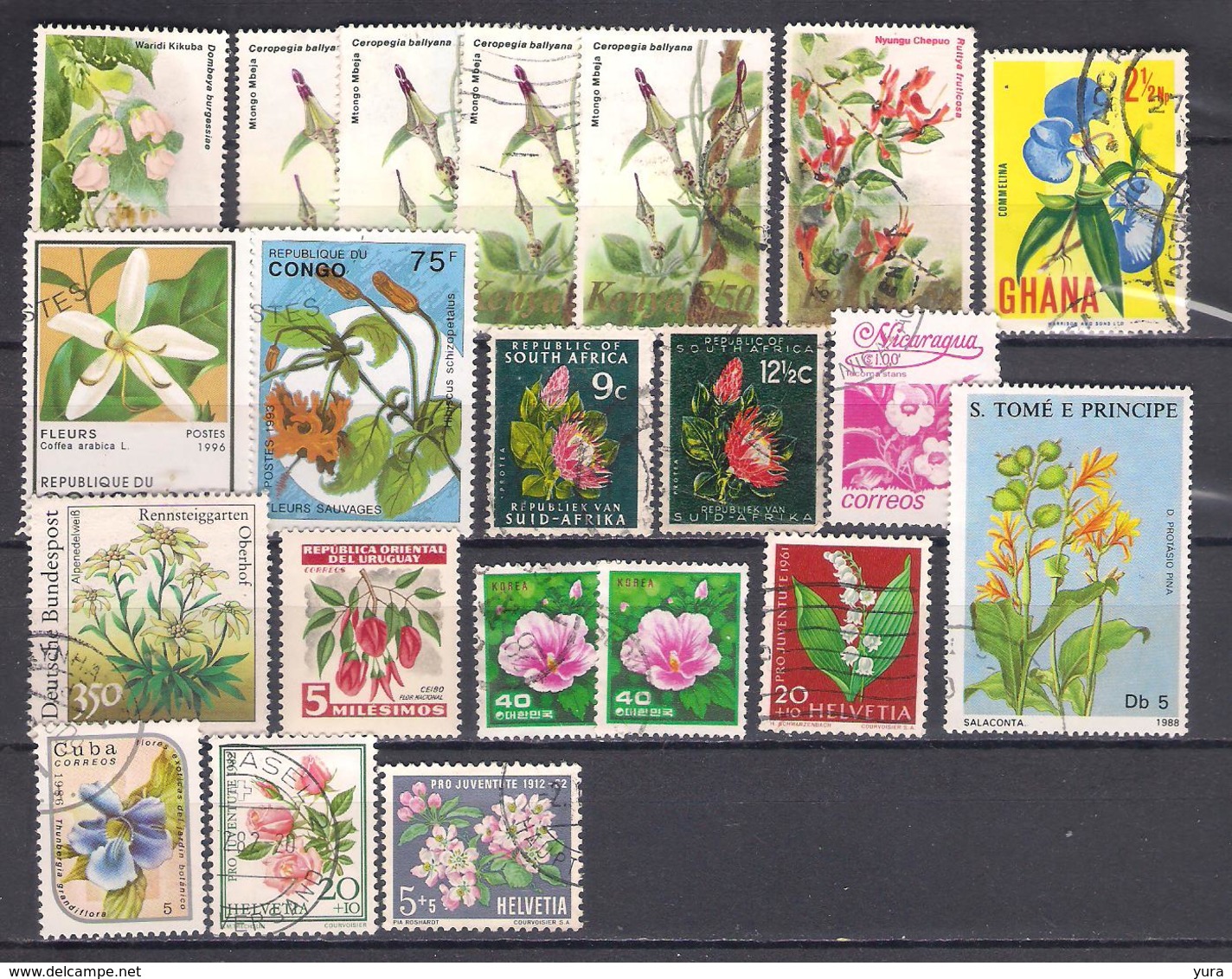 Lot 39  Flowers 64 Different MNH, Used - Sonstige & Ohne Zuordnung