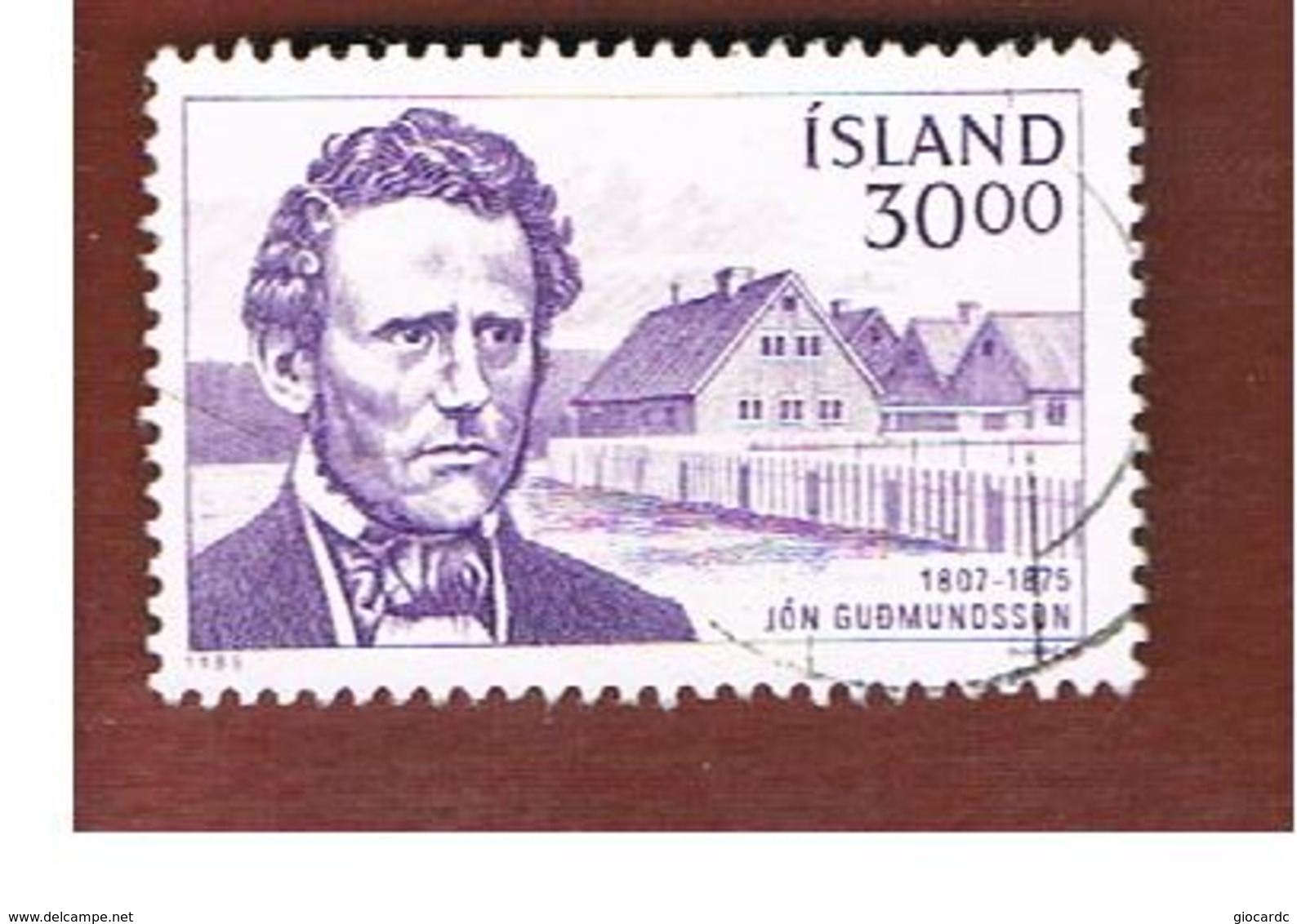ISLANDA (ICELAND)  -  SG 669 - 1985 FAMOUS ICELANDER       -   USED - Usati