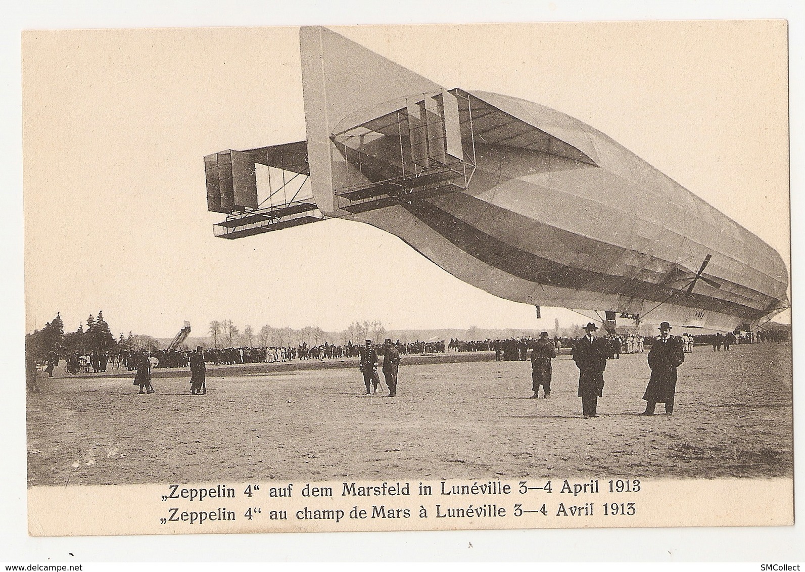 54 Lunéville, Lot De 5 Cartes Inédites. Champ De Mars, 3 - 4 Avril 1913.  Zeppelin 4 (3171) (2) - Luneville